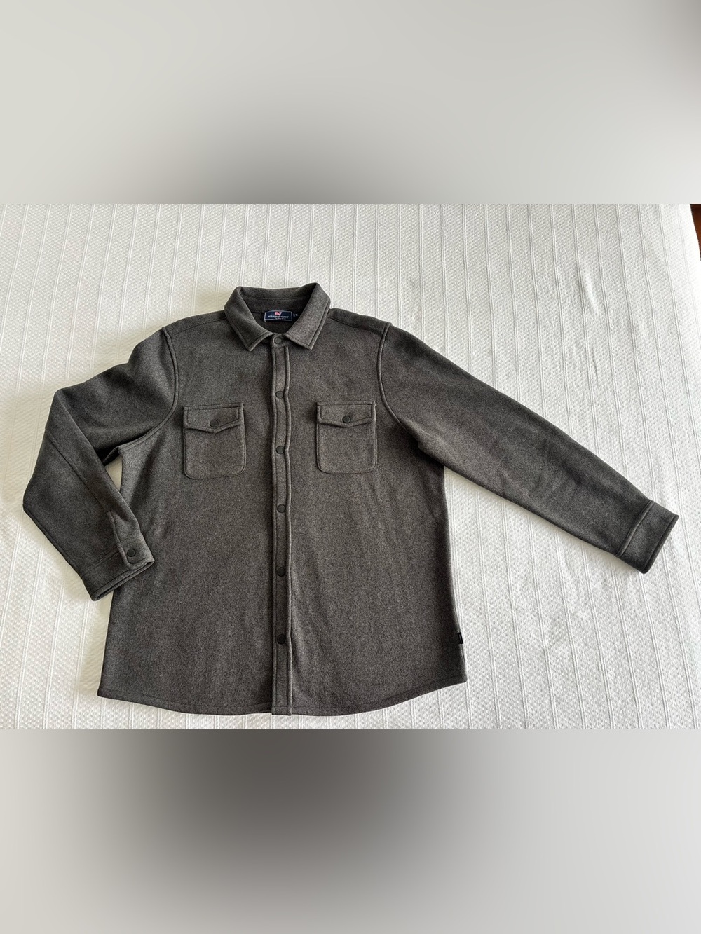 Vineyard Vines Men's Charcoal Button-Up Shirt Jacket